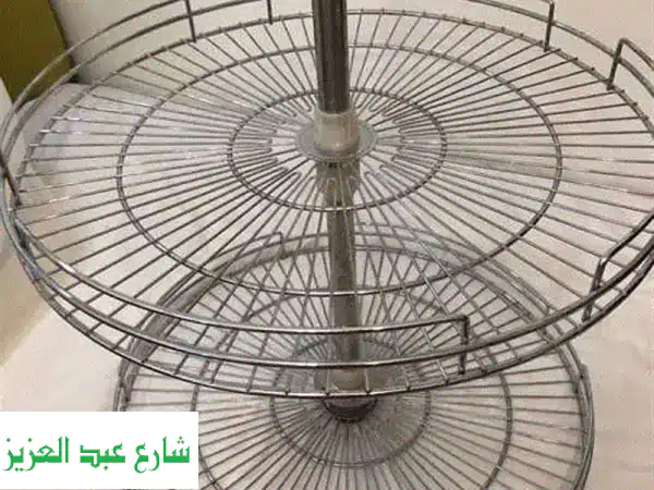 وداعاً للفوضى! سلة مطبخ دوارة 360° استانلس - تنظيم...