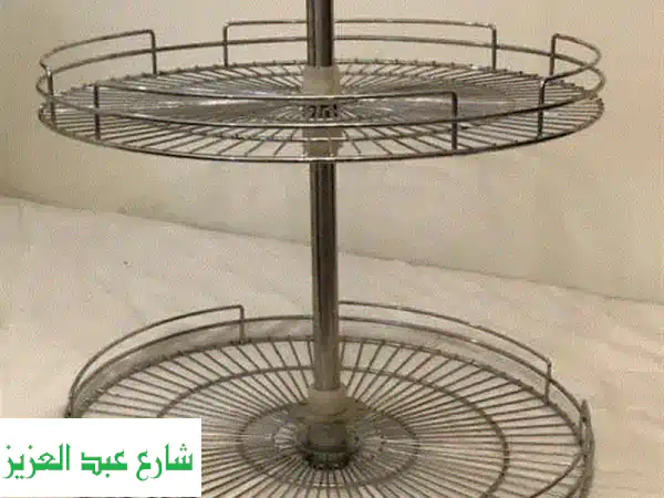 وداعاً للفوضى! سلة مطبخ دوارة 360° استانلس - تنظيم ذكي ووصول فائق السهولة