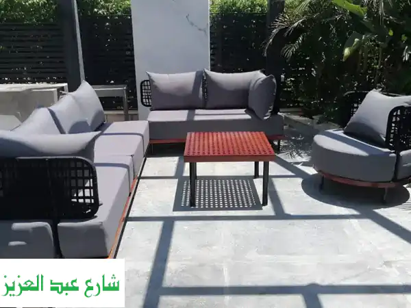 أثاث معدني خارجي فاخر | أطقم حدائق وشاليهات VIP...