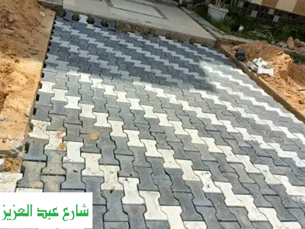 مقاول لاند سكيب احترافي | تصميم، توريد وتركيب انترلوك وبازلت - تسليم هندسي