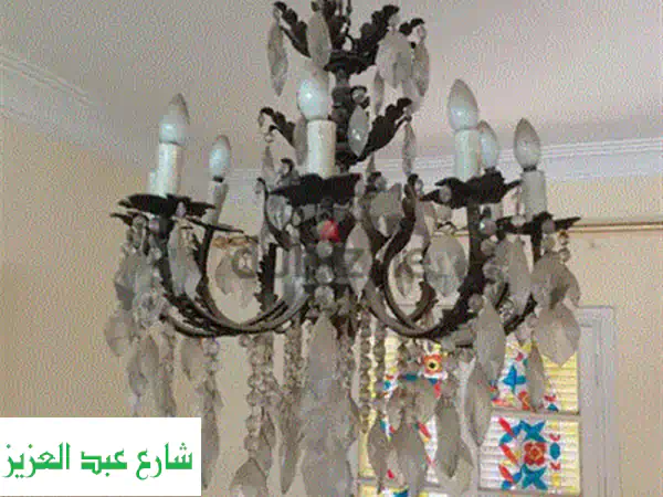 فخامة تُبهر الأنظار: نجفة قنديل مصر ٨ ذراع بكريستال عصفور ونحاس أصيل