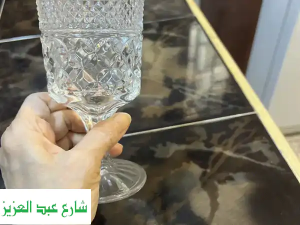 فرصة ذهبية! 6 كاسات عصير كريستال فاخرة - جديدة...