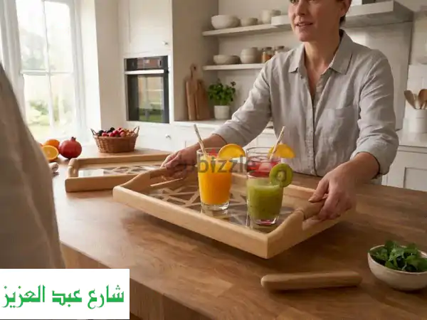 صينية تقديم خشبية فاخرة