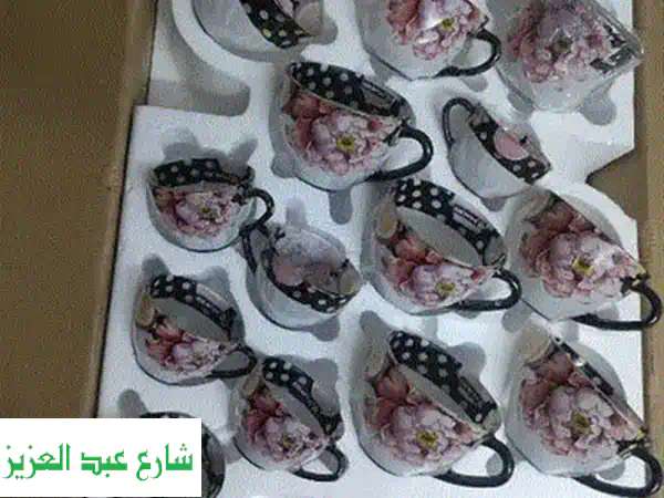 فرصة نادرة: طقم صيني فتحي محمود جديد كليًا | لم يستخدم نهائيًا | لمائدتك الفاخرة