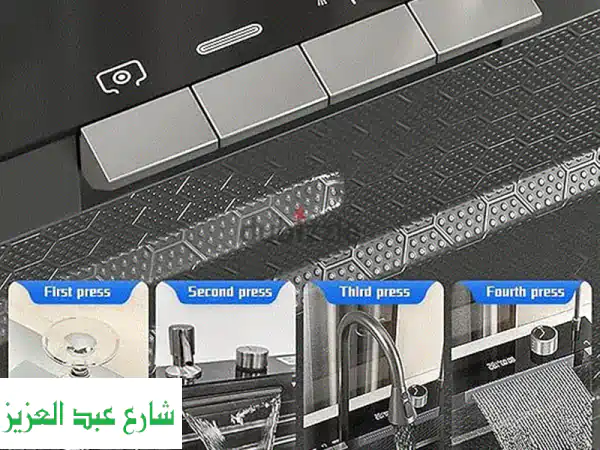 حوض MH Smart Sink الذكي 5 أزرار: شلال، خلاط 360، فلتر! رفاهية وتكنولوجيا نانو ستانلس لمطبخك العصري