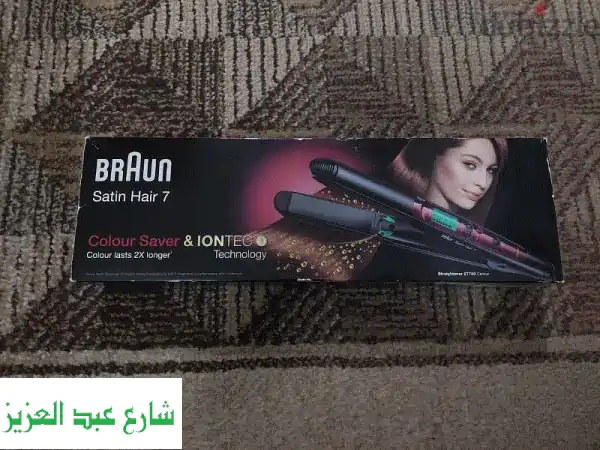 BRAUN hair straightener satin hair 7u002 F مكواة فرد شعر من براون