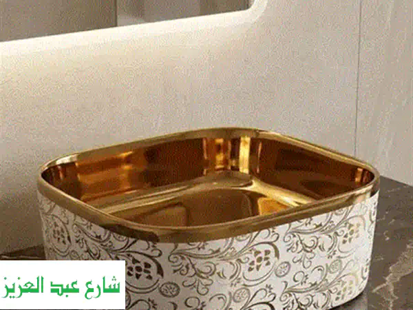 طقم حمام مكون ( قاعده ، بانيو قدم ، حوض) كليوبترا شامل الخلاطات