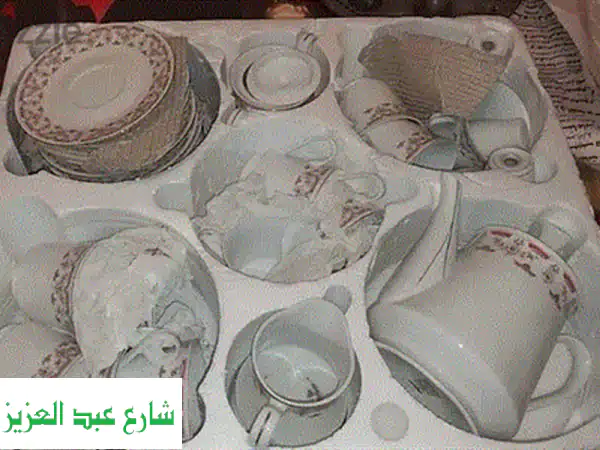 فرصة لا تعوض: طقم سفرة أوبال فاخر ٧١ قطعة (جديد كلياً بالكرتون) - للميكرويف والغسالة