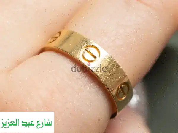 خاتم Love Ring ذهب أصفر | مقاس US 8 (57 مم) | رمز الحب الأبدي