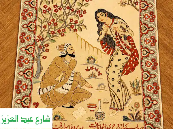 تحفة نادرة: لوحة سجادة عجمي أصلية فاخرة، انتيك...
