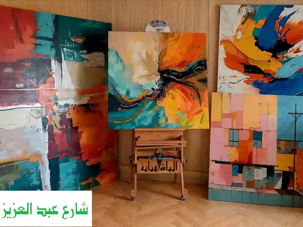 لوحات مودرن احترافية بألوان أكريليك | تصميم خاص،...