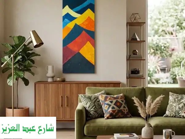 تابلوه ديكور هاند ميد فاخر 30*100 - تصميمك الخاص...