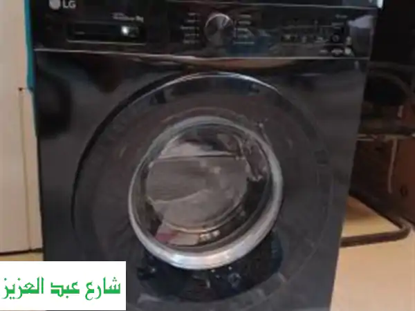غسالة ال جي ٨ كيلوباب كروم لون اسود